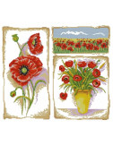 CROSS STITCH KIT  “Poppies” LADY 01068