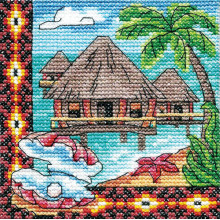 Набір для вышивання хрестиком, Леді, Бунгало Океанії, серія Хатки 01280