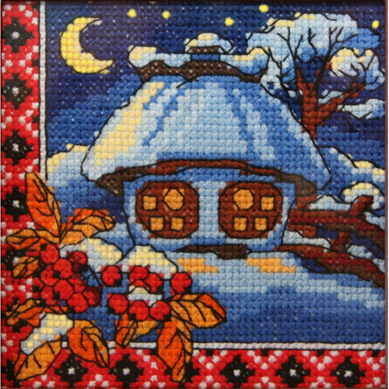 Cross-Stitch Kit “Winter Night” Lady 01272